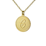 Vintage Monogram Coin Necklace