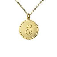 Vintage Monogram Coin Necklace