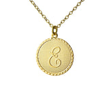 Vintage Monogram Coin Necklace