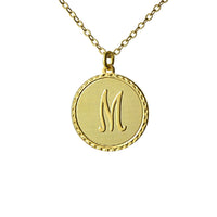 Vintage Monogram Coin Necklace