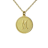 Vintage Monogram Coin Necklace
