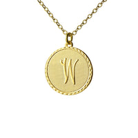 Vintage Monogram Coin Necklace