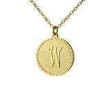Vintage Monogram Coin Necklace