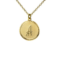 Vintage Monogram Coin Necklace