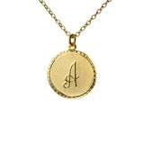 Vintage Monogram Coin Necklace