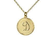 Vintage Monogram Coin Necklace