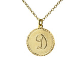 Vintage Monogram Coin Necklace