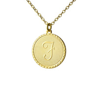 Vintage Monogram Coin Necklace
