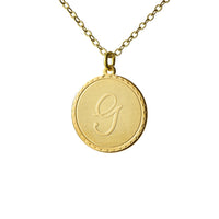 Vintage Monogram Coin Necklace