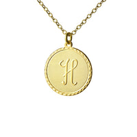 Vintage Monogram Coin Necklace
