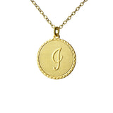 Vintage Monogram Coin Necklace