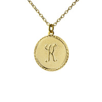 Vintage Monogram Coin Necklace