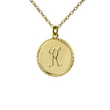 Vintage Monogram Coin Necklace