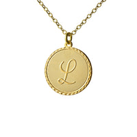 Vintage Monogram Coin Necklace