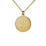 Vintage Monogram Coin Necklace