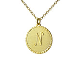 Vintage Monogram Coin Necklace