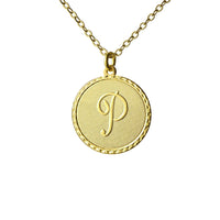 Vintage Monogram Coin Necklace