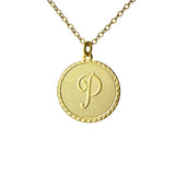 Vintage Monogram Coin Necklace