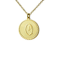 Vintage Monogram Coin Necklace