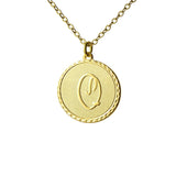 Vintage Monogram Coin Necklace