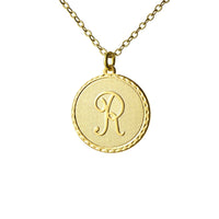 Vintage Monogram Coin Necklace