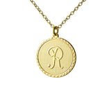Vintage Monogram Coin Necklace