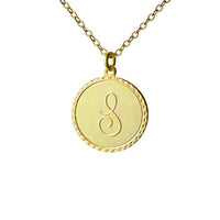 Vintage Monogram Coin Necklace