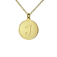 Vintage Monogram Coin Necklace
