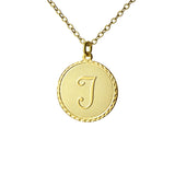 Vintage Monogram Coin Necklace