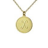 Vintage Monogram Coin Necklace