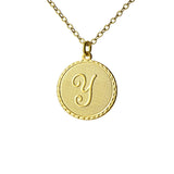 Vintage Monogram Coin Necklace