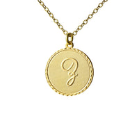 Vintage Monogram Coin Necklace