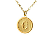 Typewriter Monogram Gold Alphabet Necklace