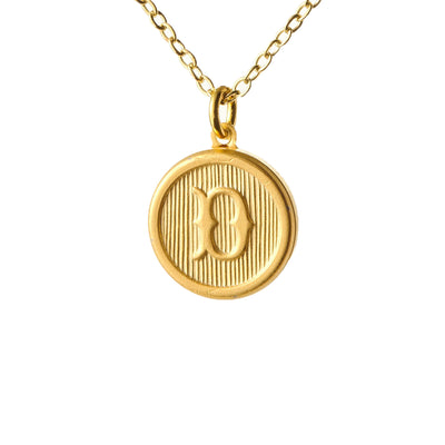 Typewriter Monogram Gold Alphabet Necklace (Individual Letters)
