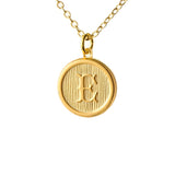 Typewriter Monogram Gold Alphabet Necklace