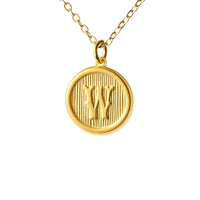 Typewriter Monogram Gold Alphabet Necklace