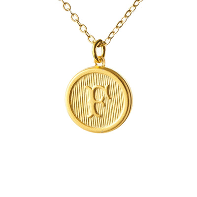 Typewriter Monogram Gold Alphabet Necklace (Individual Letters)