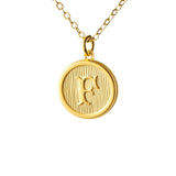 Typewriter Monogram Gold Alphabet Necklace