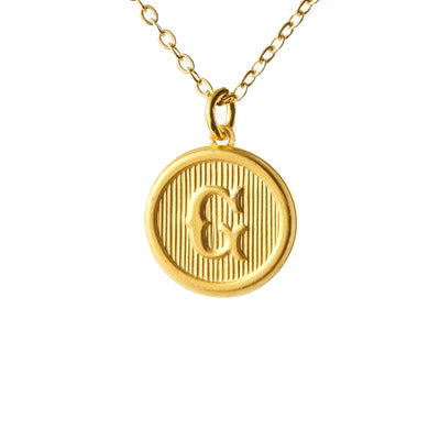 Typewriter Monogram Gold Alphabet Necklace (Individual Letters)
