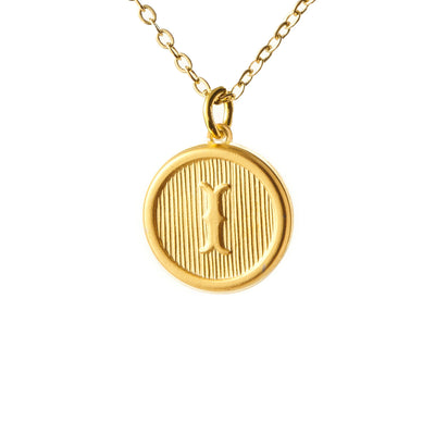 Typewriter Monogram Gold Alphabet Necklace (Individual Letters)