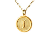 Typewriter Monogram Gold Alphabet Necklace