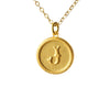 Typewriter Monogram Gold Alphabet Necklace (Individual Letters)