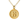 Typewriter Monogram Gold Alphabet Necklace (Individual Letters)