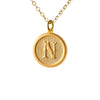 Typewriter Monogram Gold Alphabet Necklace (Individual Letters)
