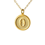 Typewriter Monogram Gold Alphabet Necklace