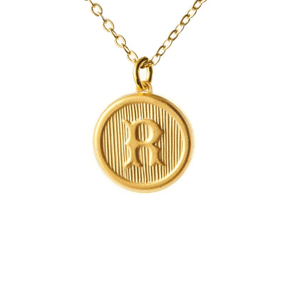 Typewriter Monogram Gold Alphabet Necklace (Individual Letters)