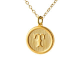 Typewriter Monogram Gold Alphabet Necklace