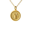 Typewriter Monogram Gold Alphabet Necklace (Individual Letters)