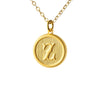 Typewriter Monogram Gold Alphabet Necklace (Individual Letters)