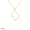 Texas State Outline Necklace (Gold, Rose Gold, Silver)